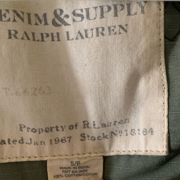 Ralph Lauren goblincore army green khaki cargo blazer collared jacket print S - Picture 5 of 5